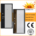 Factory Sale MDF Board Inside Steel Door for Exterior (SC-A217)